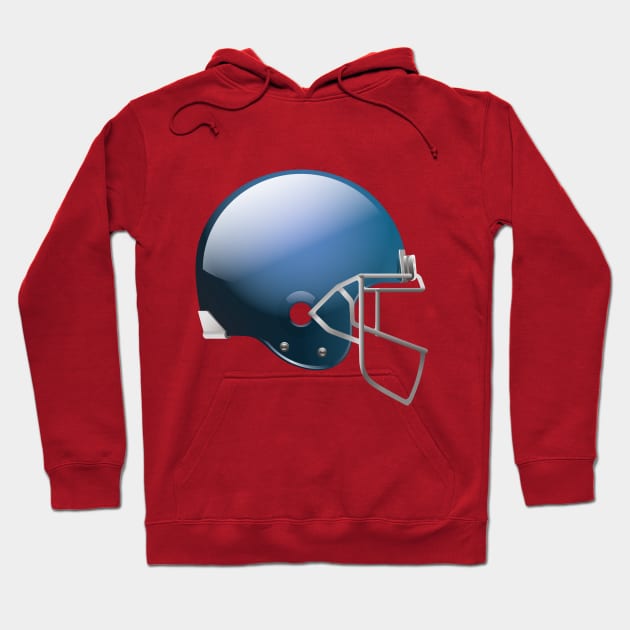 Original Football Helmet In Navy Color Hoodie by Dmitriy